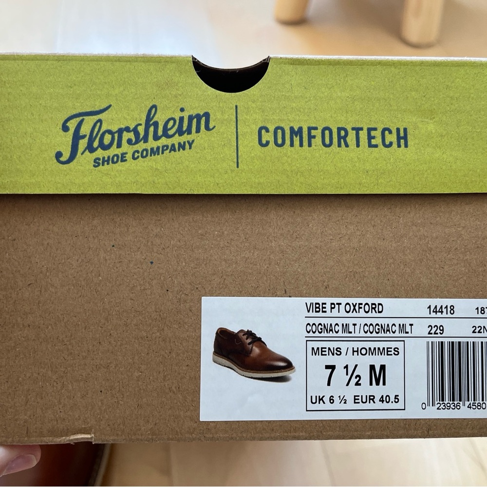 Florsheim Cognac Leather Oxford Shoes